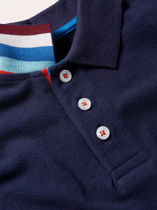 Mini Boden Boy's Pique Polo Shirt in College Navy (Slightly Defect)