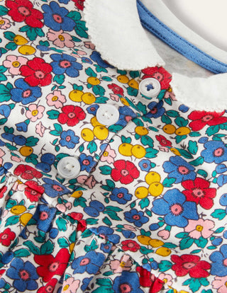 Baby Boden Jersey Collared Dress in Multi Sky Apple Blossom (Slightly Defect)