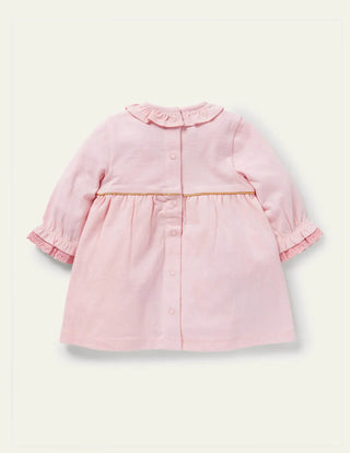 Baby Boden Jersey Applique Dress in Boto Pink Fairies