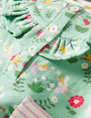 Baby Boden Jersey Ruffle Playset in Fountain Flower Fairies (Slightly Defect)