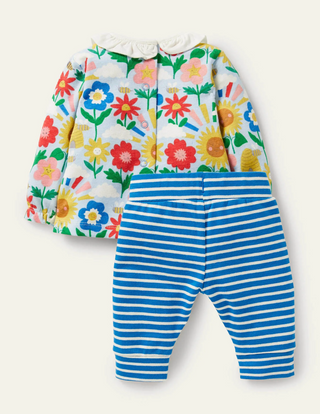 Baby Boden Supersoft Jersey Playset in Multi Happy Flowers (Slightly defect)