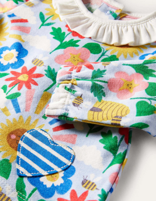 Baby Boden Supersoft Jersey Playset in Multi Happy Flowers (Slightly defect)