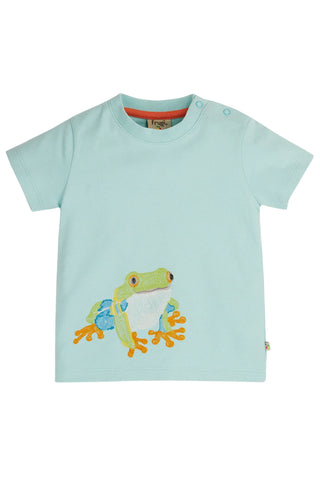 Frugi Kew Gardens George Top in Chambray/ Frog