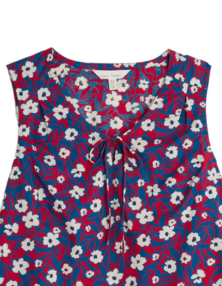 Women's Cobbs Well Sleeveless Top in Waterway Floral Rudder