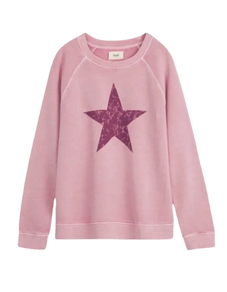 HUSH Crackle Star Sweatshirt in Pink