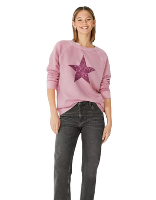 HUSH Crackle Star Sweatshirt in Pink