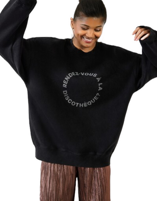 Women's Rendez-Vous A La Discotheque Sweatshirt in Black Onyx