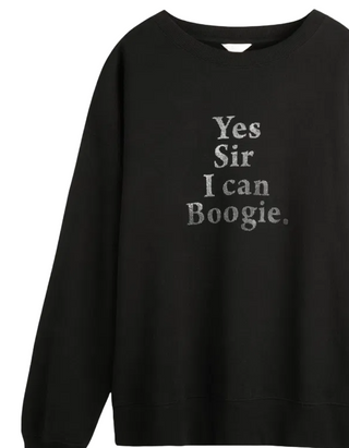 Women's Yes Sir I Can Boogie Sweatshirt in Black