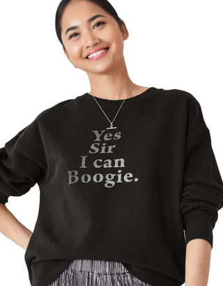 Women's Yes Sir I Can Boogie Sweatshirt in Black