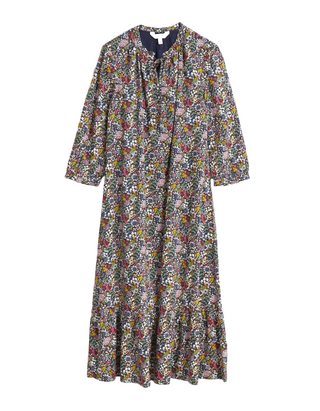 Women's Southern Sun Denim Midi Dress in Multi Coastal (IMPERFECT)