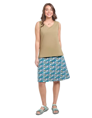 Women's Cotton Malmo Jersey Skirt in Blue Teal