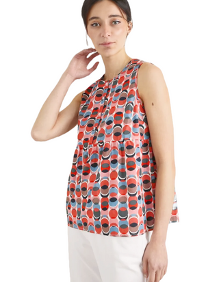 Seasalt Women's Top - multi Winnowing Sleeveless Vest Top - Regular - Moon Cycle