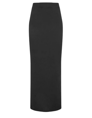 Women's Tall Maxi Scuba Tube Skirt in Black