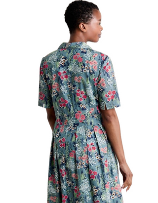 Women's Cotton Charlotte Dress in Painterly Field Wade