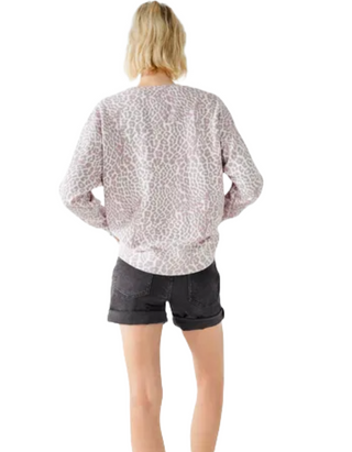 Women's Loren Printed Relaxed Sweatshirt in Pink