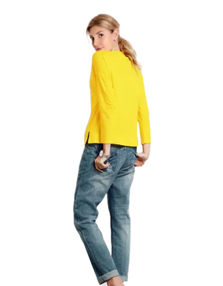 Women's Long Sleeve Amore T-shirt in Yellow (IMPERFECT)