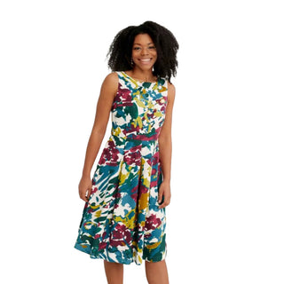 Women's Merthen Dress in Multi Artist Paint