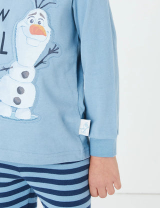 Marks & Spencer Boy's Disney Frozen Olaf Printed Pyjama Set in Blue