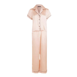 Women's Bride Squad Satin Pyjama Trouser Set in Pink (IMPERFECT)