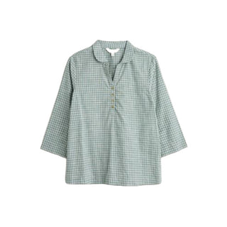 Women's Farsight Cotton Shirt in Green Thyme Green Tartan