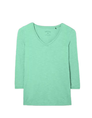 Women's Kemi 3/4 Sleeve Top in Sage Green (IMPERFECT)