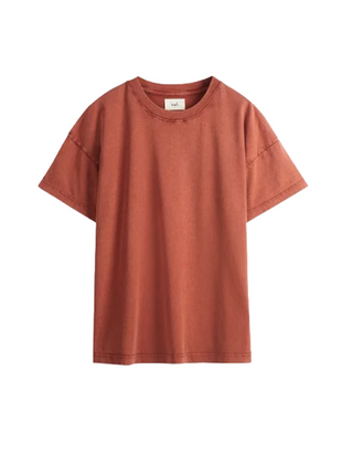 Women's Bria Boxy Cotton T-Shirt in Rust Brown