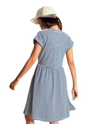 Women's Piper Short Jersey Dress in Blue Stripe