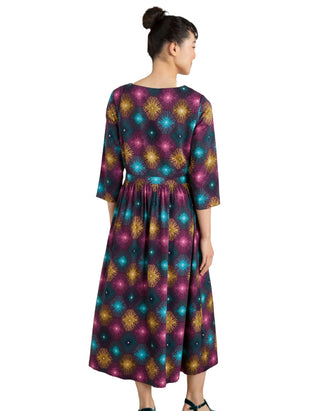 Women's Forestry Midi Dress in Geometric