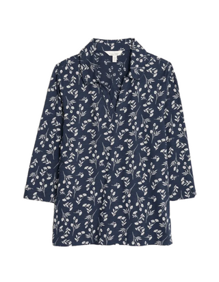 Seasalt Women's Top - navy Wavecrest Top - Regular - Scattered Seed Heads Magpie