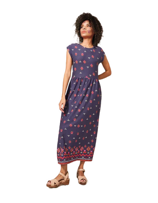 Women's Addison Cotton Dress in Lilac Multi (IMPERFECT)