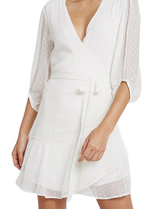 Women's Jade Wrap Dress in Ivory