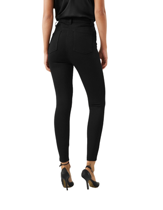 Women's Sculpt Ponte Slim Leg Trousers in Black