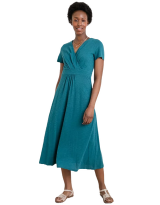 Women's Chapelle Jersey Dress in Teal Atlantic