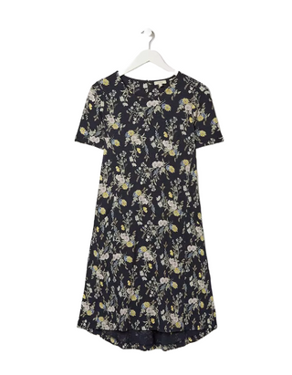 Women's Short Sleeve Simone Dress in Burlington Navy