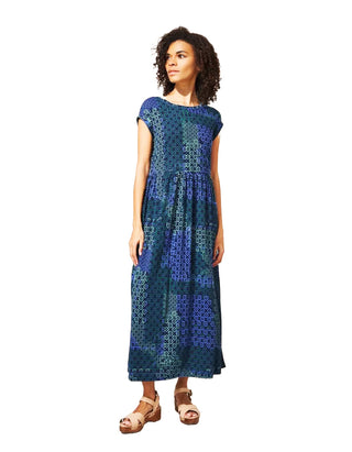 Women's Addison Midi Dress in Blue Multi (IMPERFECT)