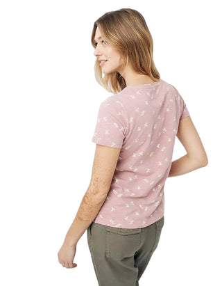 Women's Short Sleeve Keira Garden Bee T-Shirt in Pink