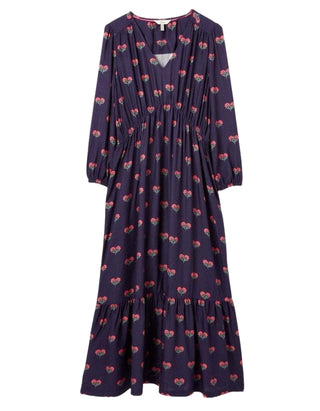 Women's Sienna 3/4 Sleeve Tiered Dress in Navy Spring Floral