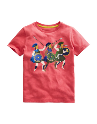 Mini Boden Kids Warrior T-shirt in Jam Red