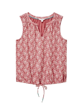 Women's Sleeveless Sunrise Print Vest in Pink Multi