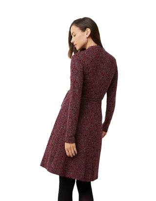 Women's Long Sleeve Delphine Vine Jersey Dress In Plum