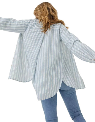 Fat Face Billie Stripe Longline Shirt