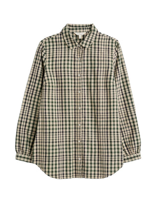 Women's Natural Ebb Tide Check Shirt in Clover Aran