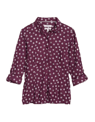 Women's Larissa Shirt in Logan Spot Dark Hellebore