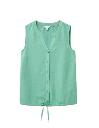 Women's Sleeveless Ferne Vest in Mid Green