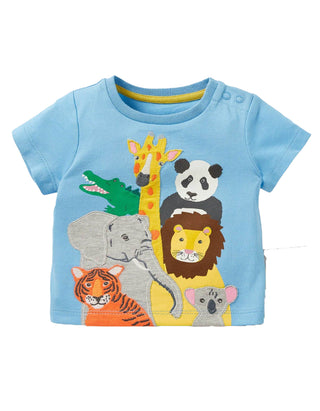 Baby Boden Fun Jersey T-shirt in Starboard Blue Jungle (Slightly Defect)