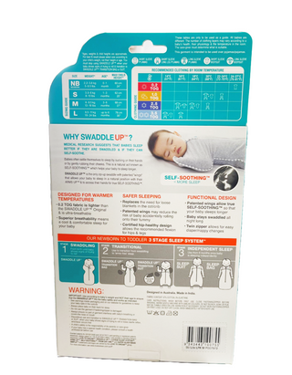 Love To Dream Swaddle Up Lite, 0.2 Tog (3.5-6kg) You Are My Grey