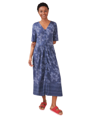 Women's Mia Cotton Jersey Summer Dress in Blue (IMPERFECT)