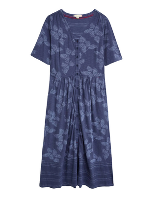 Women's Mia Cotton Jersey Summer Dress in Blue (IMPERFECT)