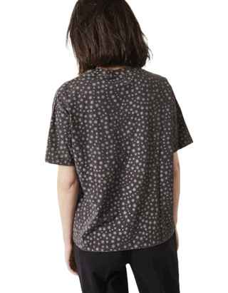 Women's Star Print Oversized T-Shirt in Black (IMPERFECT)