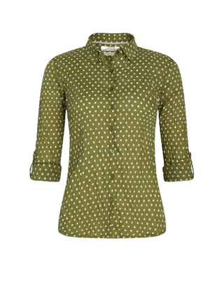 Women's Larissa Shirt in Logan Spot Khaki Green